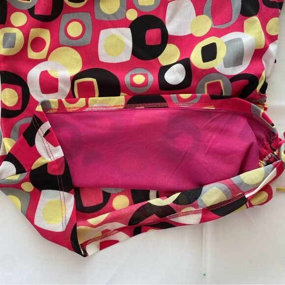 Y2K Beware Bright Pink Abstract Mesh Blouse Size Small - Picture 10 of 16